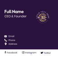 Cryptocurrency Digital Circuit  Business Card Design