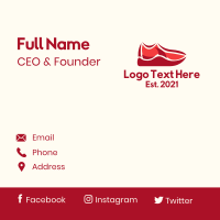 Red Sneaker Footwear Business Card Design