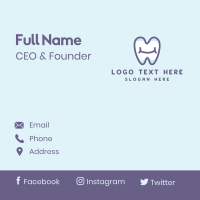 Smiling Tooth Dentist Business Card Design