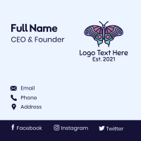 Purple Moth Business Card Design
