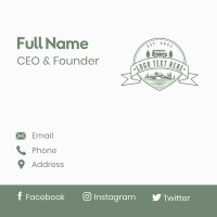 Nature Travel Van Business Card Design