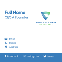 Cyber Futuristic Letter C Business Card Design