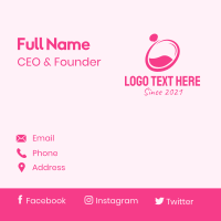 Pink Perfume Bottle Business Card Design