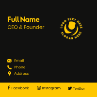 Startup Circle Letter Y Business Card Design