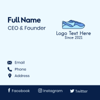 Blue Shoe Footwear Business Card Design