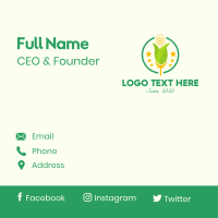 Organic Corn Farm Business Card Design