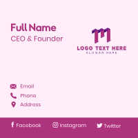 Company Brand Letter M Business Card Design