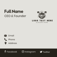 Wood Forest Axe Lumber Business Card Design