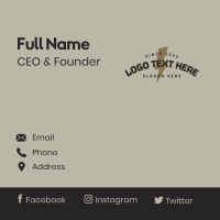 Vintage Hipster Wordmark Business Card Design