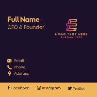 Futuristic Digital Tech Business Card Design
