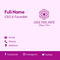 Purple Hexagon Mandala Business Card Design