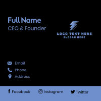 Pixelated Lightning Arcade Business Card Design