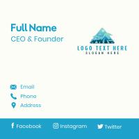 Mountain Trekking Adventure Business Card Design