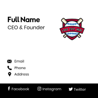 Baseball League Club Business Card Design