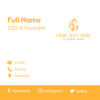 Simple Lightning Letter G Business Card Design