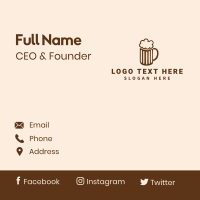 Brown Beer Mug Business Card Design