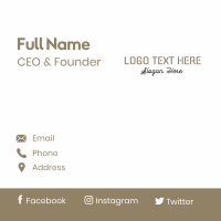 Fancy Style Wordmark Business Card Design