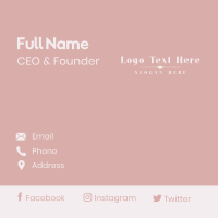 Feminine Business Wordmark Business Card Design