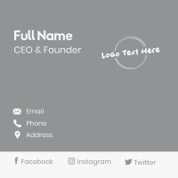 Artsy Business  Circle Business Card Design