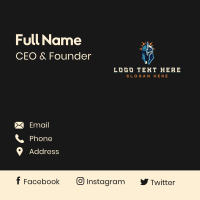 Spartan Helmet Warrior Business Card Design