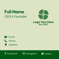 Natural Palm Leaves  Business Card Design