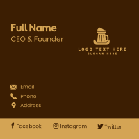 Beer Foam Mug  Business Card Design