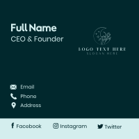 Tulip Flower Moon Business Card Design