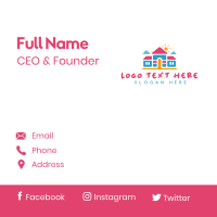 Kiddie Playhouse Daycare Business Card Design