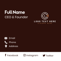 Digital Cryptocurrency Coin Business Card Design