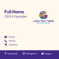 Colorful Letter G Business Card Design
