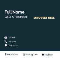 Luminous Text Wordmark Business Card Design