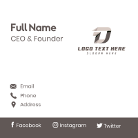 Logistics Courier Delivery Letter D Business Card Design