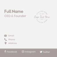 Elegant Classic Boutique Wordmark Business Card Design