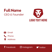 Red Lion  Business Card Design