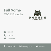 Dump Truck Trucking Cargo Business Card Design