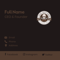 Skull Combat Knife Business Card Design