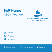 Boat Shipping Arrow Business Card Design