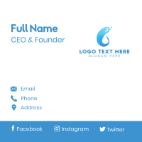 Liquid Water Flow Business Card Design