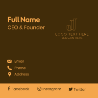 Startup Business Letter J Business Card Design