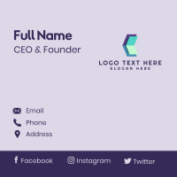 Geometric Corporate Fold Business Card Design