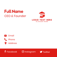 Media Messaging Letter F Business Card Design