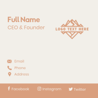 Mountain Travel Hiking Business Card Design