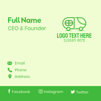 Green Capsule Van Business Card Design