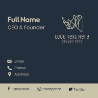 Geometric Rhinoceros Head Business Card Design