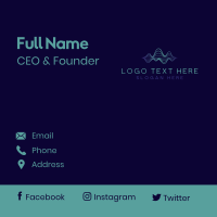 Tech Frequency Wave Business Card Design