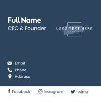 Aesthetic Business Wordmark Business Card Design