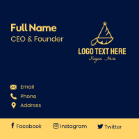 Gold Justice Hand Business Card Design