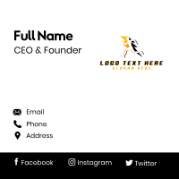 Running Lightning Athlete Business Card Design