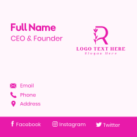 Rose Flower Letter R Business Card | BrandCrowd Business Card Maker