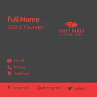 Quick Delivery Logistics Business Card Design